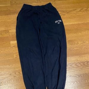 Ribbed brandy sweatpants